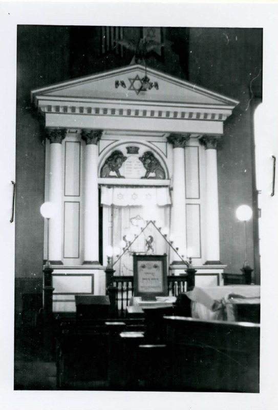 Sons of Israel Synagogue, 110 Robertson, interior ca. 1960